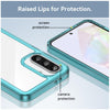 For Samsung Galaxy A56 5G Colorful Series Acrylic Hybrid TPU Phone Case(Transparent Blue)