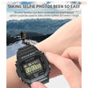 EX16T 1.21 inches LCD Screen Smart Watch 50m Waterproof, Support Pedometer / Call Reminder / Motion Monitoring / Remote Camera(Black)