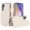 For Samsung Galaxy A54 Double Flap Zipper RFID Leather Phone Case with Short Lanyard(White)