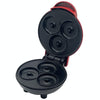 350W Mini Donut Maker Machine Can Make 3 Doughnuts 220V EU Plug(Red)
