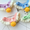 Handmade Crochet Cat Collar, 35cm, Light Purple, 5-7.5kg Cats