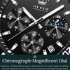 OLEVS 2870 Men Multifunctional Chronograph Three Eyes Waterproof Quartz Watch(Black + Silver)