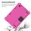 For Samsung Galaxy Tab S6 Lite P610 Honeycomb EVA + PC Shockproof Case with Strap(RoseRed+Black)