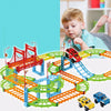 Rail Car Toy Set Assembled Electric Rail Toys With a Bus