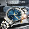 JIN SHI DUN 8813 Fashion Waterproof Luminous Automatic Mechanical Watch, Style:Men(Silver White)
