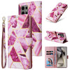 For Samsung Galaxy S25 Ultra 5G Marble Bronzing Stitching Leather Phone Case(Purple)
