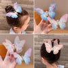 Handmade Butterfly Children Hairpin Spring Butterfly Hair Accessories(Gradient Pink Blue)