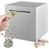 12x12x12cm Stainless Steel Money Box Only In, No Export Adult Children Savings Box