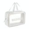 PVC Transparent Waterproof Portable Cosmetic Bag, Size: L (White)