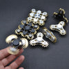 Three Gear Linkage Pure Copper Fidget Spinner Decompression Toy, Style:Updated Version (Silver)