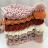 Hand-Woven Children Knitted Ear Protection Hat Autumn and Winter Thickened Baby Pineapple Grain Woolen Hat, Size: 48-53cm Head Circumference(Gray)