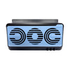 Solar Car Exhaust Fan Air Circulation Cooling Ventilation Fan(Black Blue)