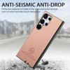 For Samsung Galaxy S25 Ultra 5G Twill Fabric Leather Skin Back Phone Case(Pink)
