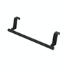 No-Punch Stainless Steel Over Door Towel Rack Cabinet Door Rag Hanging Holder, Length: 23.5cm Black