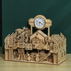 Santa Claus Factory 3D Wooden Puzzle Toys DIY Handmade Ornaments