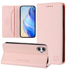 For Samsung Galaxy A06 4G RC01 Dual-Folded Magnetic Suction RFID Leather Phone Case(Pink)
