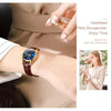 OLEVS 6898 Women Fashion Waterproof Dual Calendar Quartz Watch(Brown Blue)