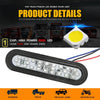 2 PCS 24LED Reflector Brake Light Turn Signal Light(White Shell Red Light)