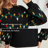Women Christmas Sweater Sweet Loose Pullover Knit Sweater, Size: S(Black)