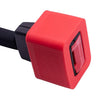 Safety Belt Holder Silicone Buckle Protective Cover(Red)