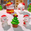 10pcs Christmas Cute Micro Landscape DIY Decorations Snowy Desktop Ornament, Style: No.17 Christmas Hat Snowman