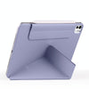 For iPad Pro 12.9 2022 / 2021 / 2020 Fixed Buckle Magnetic Deformation Leather Tablet Case(Lavender Purple)