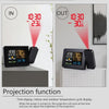 Household Color Screen Temperature And Humidity Meter Weather Forecast Projection Clock, Model: UK Plug