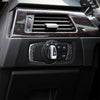 Carbon Fiber Car Headlight Switch Decorative Sticker for BMW E90 / E92 / E93 2005-2012