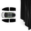 For Tesla Model 3 4pcs Black Car Side Window Privacy Sun Protection Curtain