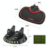 Car Center Console Mobile Phone Anti-skid Mat Temporary Parking Number Plate(With Bracket)