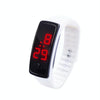 LED Digital Display Silicone Bracelet Children Electronic Watch(Red)