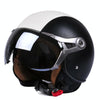 GXT Electric Vehicle Half Cover Four Seasons Retro Helmet, Size: L(Black White)