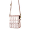 For Samsung Galaxy Z Flip6 BFB04 Plaid Crossbody Fold Phone Bag(Rose Gold)