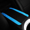 32x19cm PU Carbon Fiber Leather Central Armrest Box Cover Anti-slip Pad(Blue)