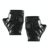 1 Pair Adjustable Temperature Rechargeable Intelligent Electric Heating Gloves Half Finger Gloves, Size: L(Black)