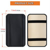 Car Center Console Cover Mat Fiber Leather Embossed Double Line Armrest Cover 32x19cm(Black Orange)
