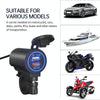 ZH-723F1 Car / Motorcycle QC3.0 Cell Phone Fast Charging Dual USB Car Charger(Blue Light)