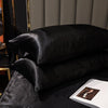 1 Pairs Ice Silk Pillowcase Home Textile Bedding, Size: 50x75cm(Black)