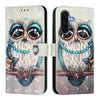 For Samsung Galaxy A56 5G 3D Painting Horizontal Flip Leather Phone Case(Grey Owl)