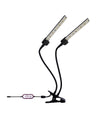 LED Clip Plant Light Timeline Remote Control Full Spectral Fill Light Vegetable Greenhouse Hydroponic Planting Dimming Light, Specification: Two Head US Plug