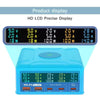 RELIFE RL-304R 5-Port 260W GaN Smart USB Fast Charger With 15W Wireless Chargind LCD Display(EU Plug)