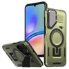 For Samsung Galaxy A05s Shield Frame Holder MagSafe Phone Case(Olive Green)