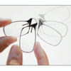 Ultra Thin High-definition Nose Resting Card Style Portable Presbyopic Hypermetropic Reading Glasses, +2.50D(Black)