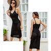 Hollow Sunscreen Cover-up Bikini Outside Cover Long Beach Dress, Size: L(Black)