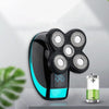 Electric Shaver Rechargeable Razor Intelligent Digital Display Bald Hair Clipper,Style: With Nasal Hair Apparatus