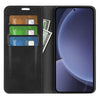 For Samsung Galaxy S25+ 5G Retro-skin Magnetic Suction Leather Phone Case(Black)