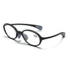 Portable Magnifying Glass Presbyopic Glasses Silicone Anti-Blue Light Reading Glasses, Degree: +200(Black)