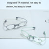 Portable Magnifying Glass Presbyopic Glasses Silicone Anti-Blue Light Reading Glasses, Degree: +100(Light Green)