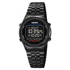SKMEI 1882 Multifunctional Men 30M Waterproof Luminous Stainless Steel Digital Wrist Watch(Black)