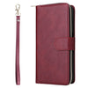 For Samsung Galaxy A16 5G 9-Card Slots Zipper Wallet Bag Leather Phone Case(Wine Red)
